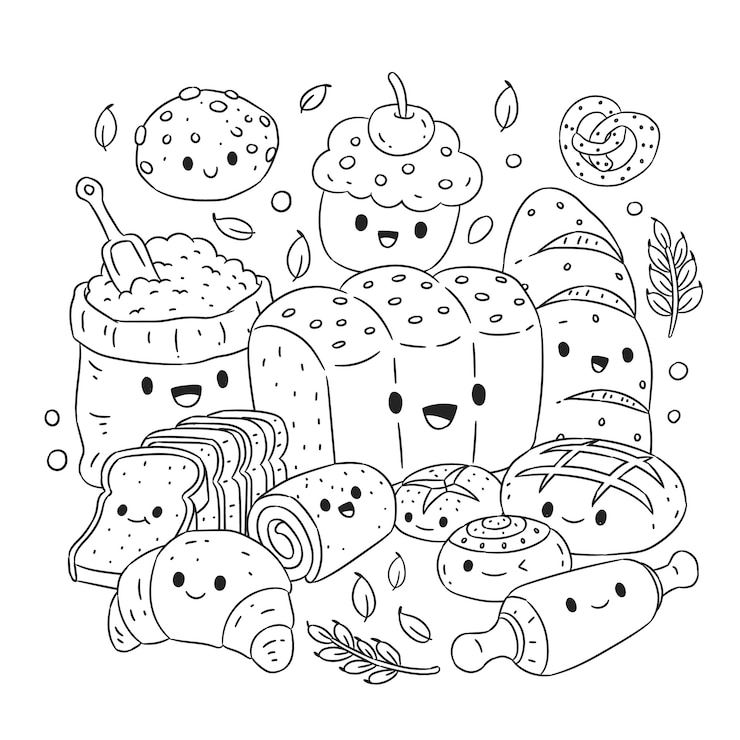 Vettore gratuito illustrazione kawaii disegnata a mano