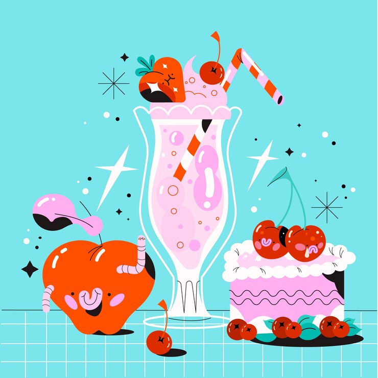 Vettore gratuito illustrazione kitsch design piatto