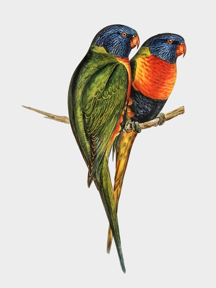 Vettore gratuito illustrazione lorikeet