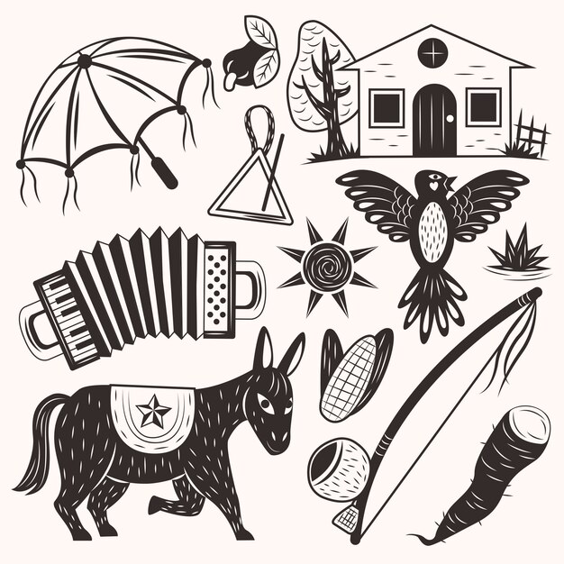Illustrazione nordestino disegnata a mano