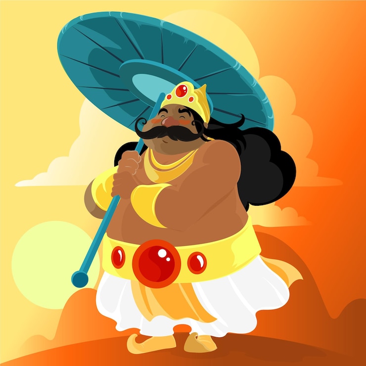 Vettore gratuito illustrazione onam dettagliata