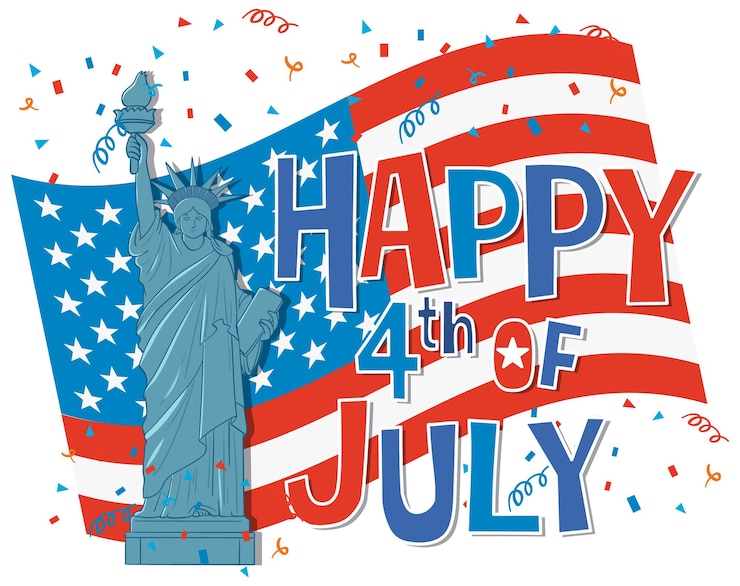 Vettore gratuito illustrazione patriottica per la festa del 4 luglio