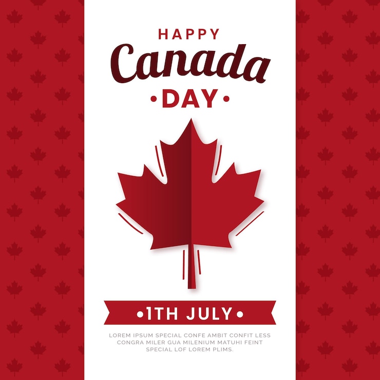 Vettore gratuito illustrazione piana di giorno del canada