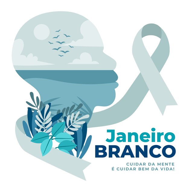 Illustrazione piana di janeiro branco