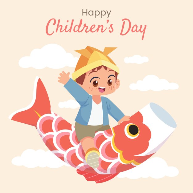 Illustrazione piatta del giorno dei bambini