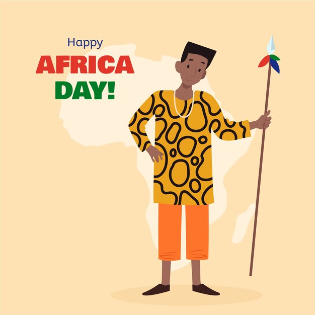 Illustrazione piatta del giorno dell'Africa