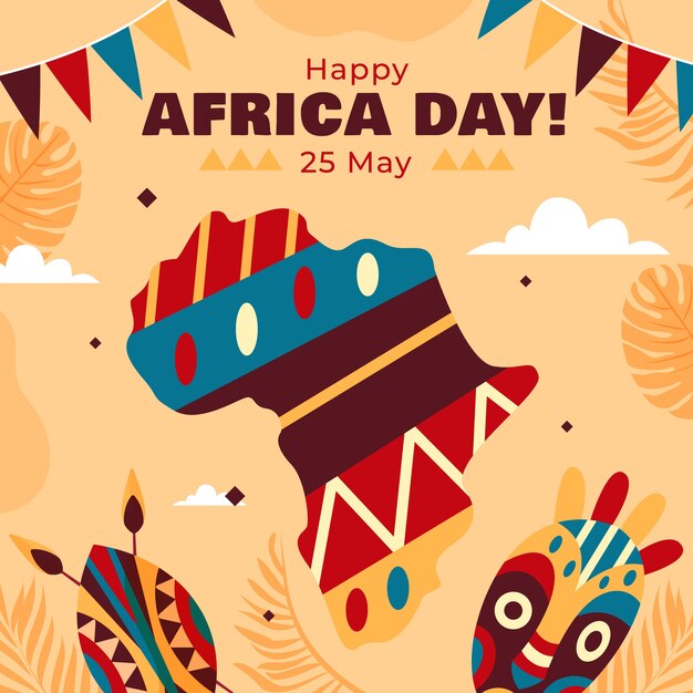 Illustrazione piatta del giorno dell'Africa
