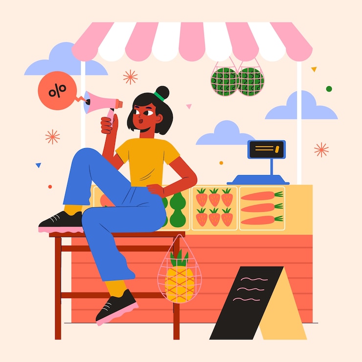 Vettore gratuito illustrazione piatta del sabato per piccole imprese