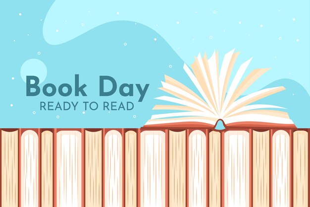 Illustrazione piatta della giornata mondiale del libro