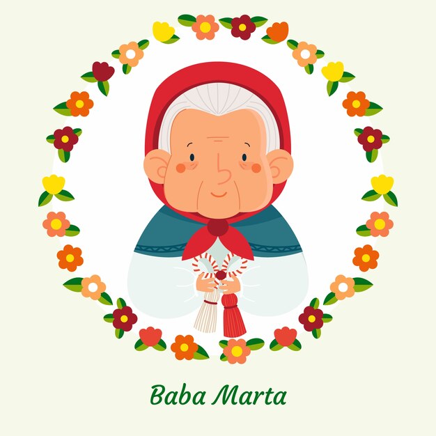 Illustrazione piatta di babà marta