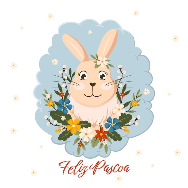 Illustrazione piatta di feliz pascoa