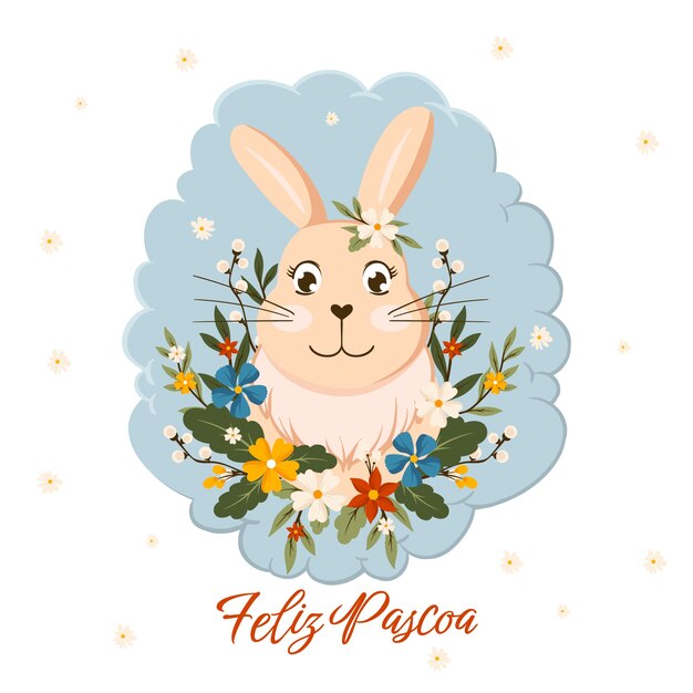 Illustrazione piatta di feliz pascoa