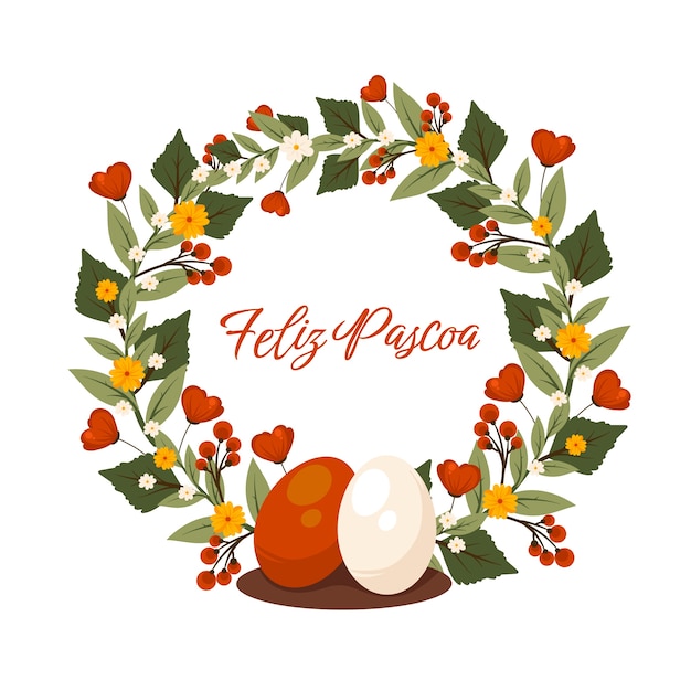 Illustrazione piatta di feliz pascoa