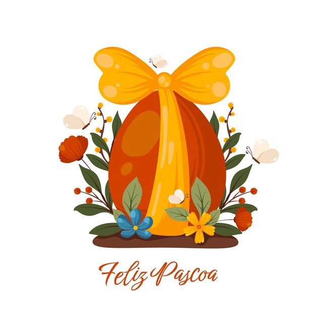 Illustrazione piatta di feliz pascoa
