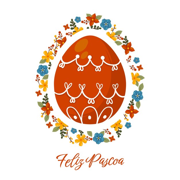 Illustrazione piatta di feliz pascoa