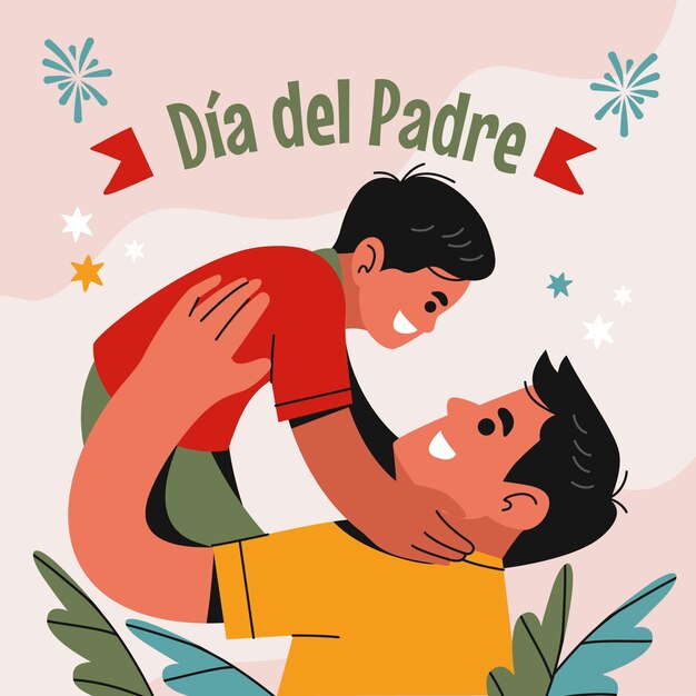 Illustrazione piatta per la celebrazione del dia del padre