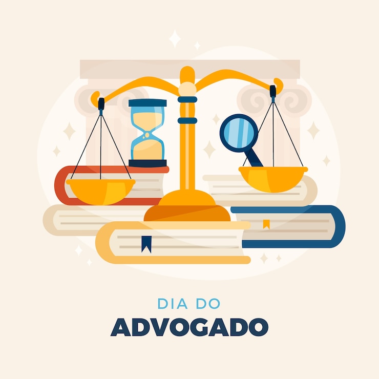 Vettore gratuito illustrazione piatta per la celebrazione del giorno dell'avvocato brasiliano