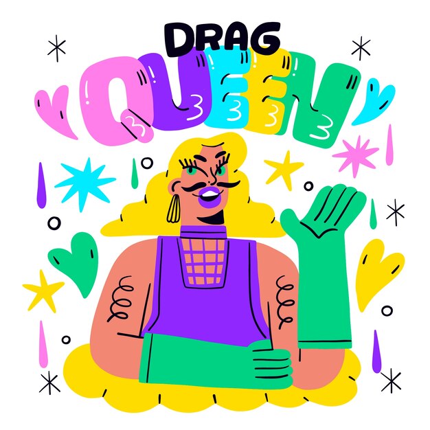 Illustrazione piatta per la celebrazione del mese dell'orgoglio lgbtqi
