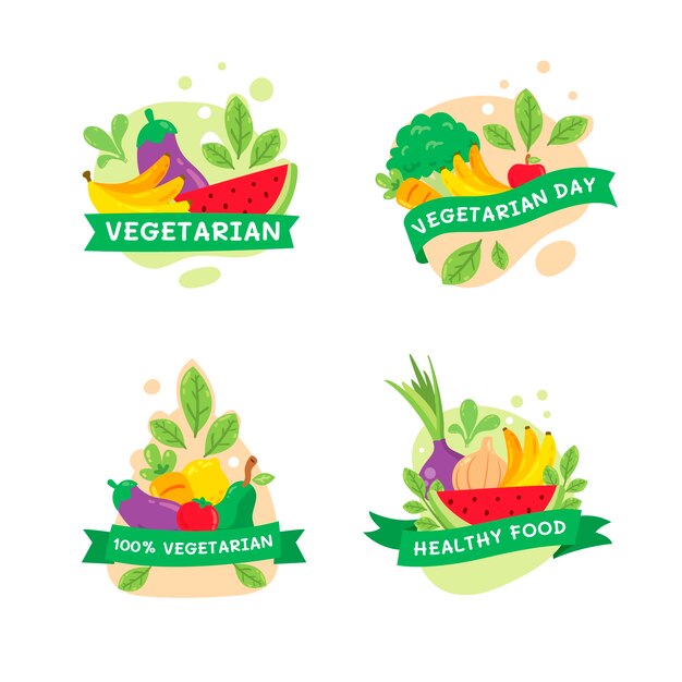 Illustrazione piatta per la giornata mondiale dei vegetariani