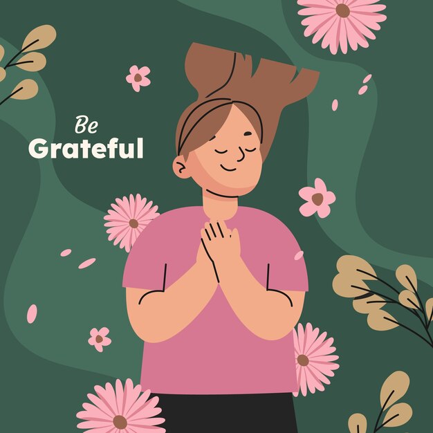 Illustrazione piatta per la giornata mondiale della gratitudine