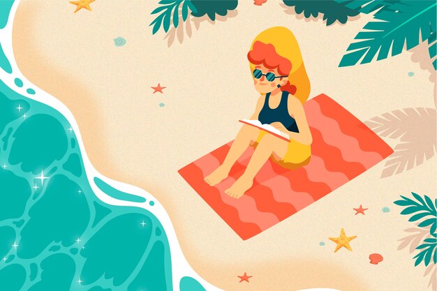 Illustrazione piatta per la stagione estiva