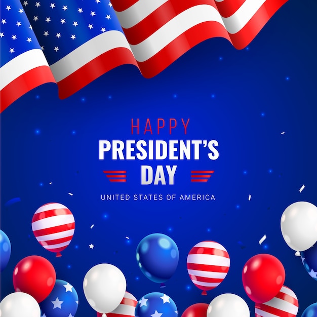 Illustrazione realistica del giorno dei presidenti