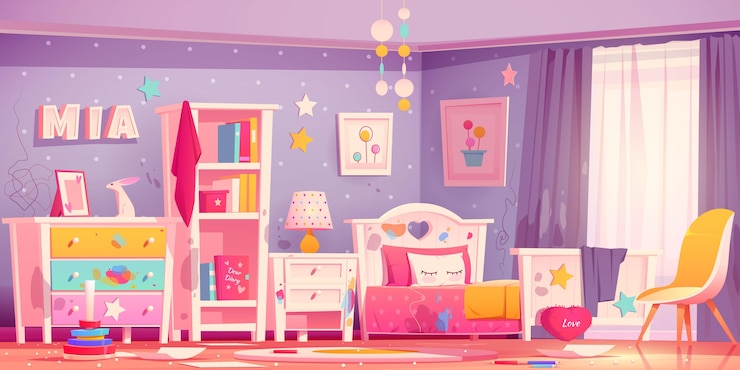Vettore gratuito illustrazione realistica dell'interno della stanza