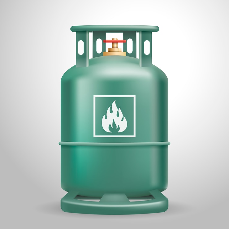 Vettore gratuito illustrazione realistica della bombola del gas