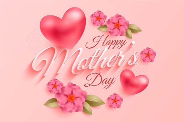 Illustrazione realistica della festa della mamma