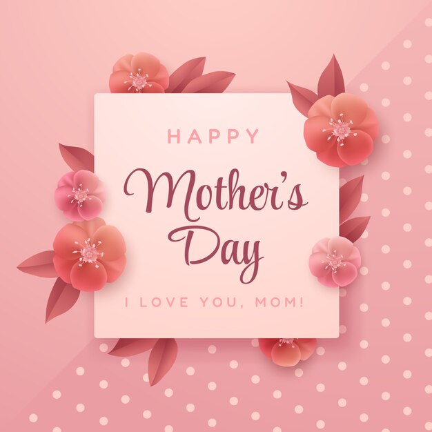 Illustrazione realistica della festa della mamma