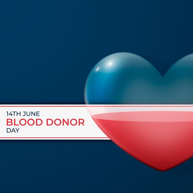 Illustrazione realistica della giornata mondiale del donatore di sangue