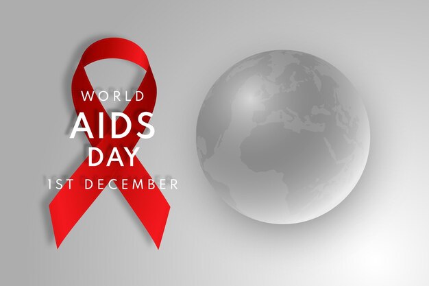Illustrazione realistica della giornata mondiale dell'AIDS