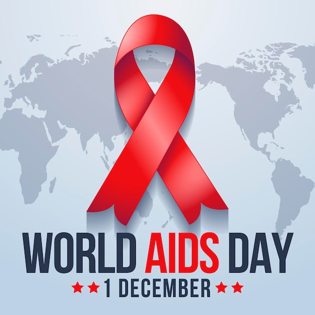 Illustrazione realistica della Giornata Mondiale dell'AIDS