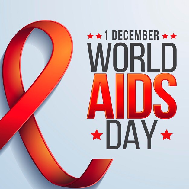 Illustrazione realistica della Giornata Mondiale dell'AIDS