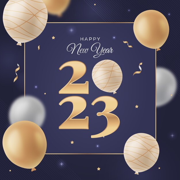 Illustrazione realistica di capodanno