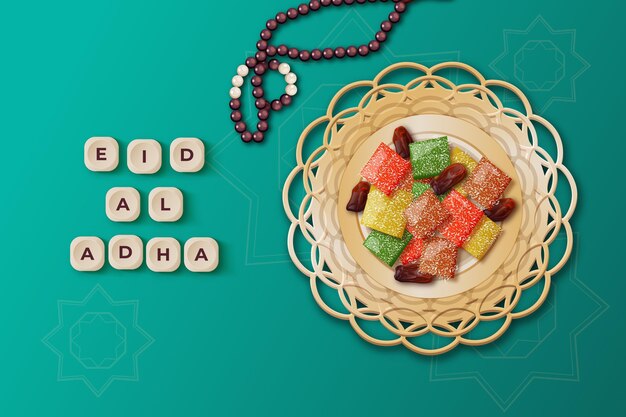 Illustrazione realistica di eid al-adha