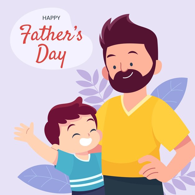 Illustrazione realistica di festa del papà