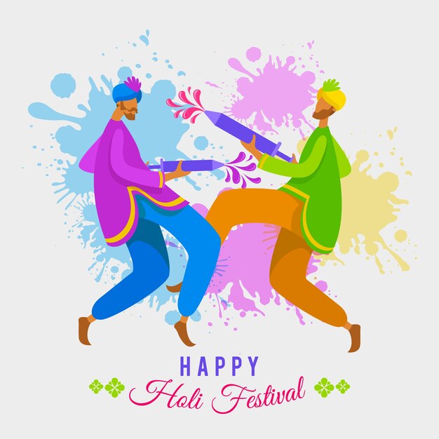 Illustrazione realistica di festival di holi