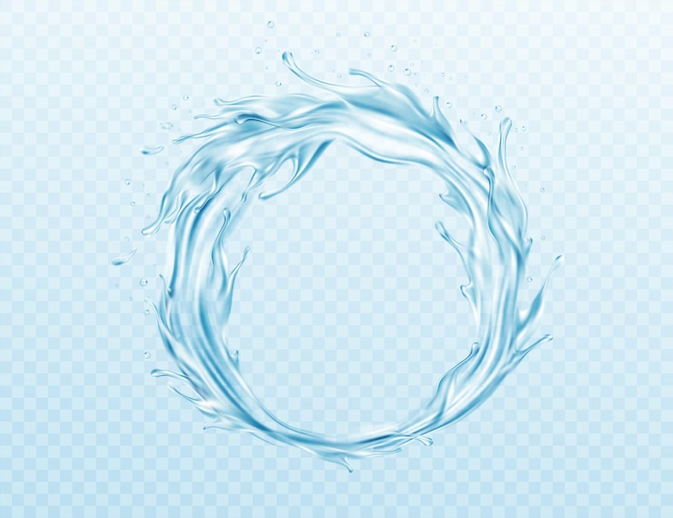 Vettore gratuito illustrazione realistica spruzzata dell'acqua isolata su sfondo trasparente. vero effetto acqua trasparente. illustrazione vettoriale eps10
