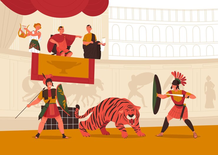Vettore gratuito illustrazione romana antica