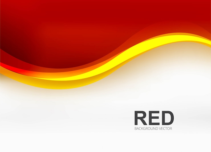 Vettore gratuito illustrazione rossa moderna della priorità bassa dell&#39;onda di affari