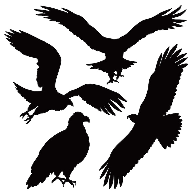 Illustrazione stabilita della siluetta degli animali disegnati a mano