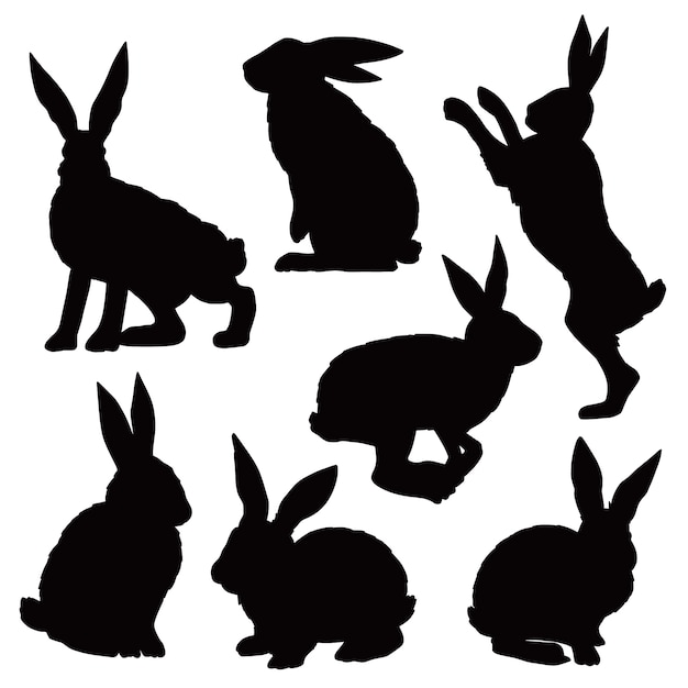 Illustrazione stabilita della siluetta degli animali disegnati a mano