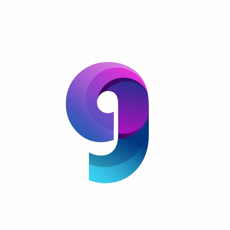 Vettore gratuito illustrazione variopinta di disegno di pendenza del logo della lettera