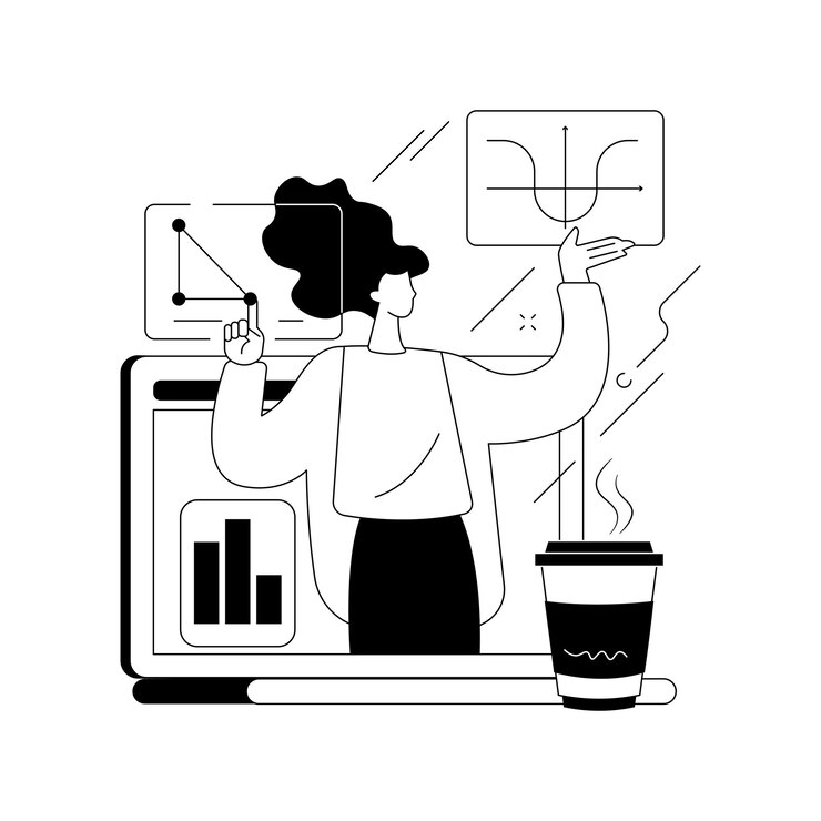 Illustrazione vettoriale del concetto astratto di tutoraggio di matematica online Le lezioni private di matematica raggiungono i tuoi obiettivi accademici formazione online in quarantena homeschooling insegnanti qualificati metafora astratta
