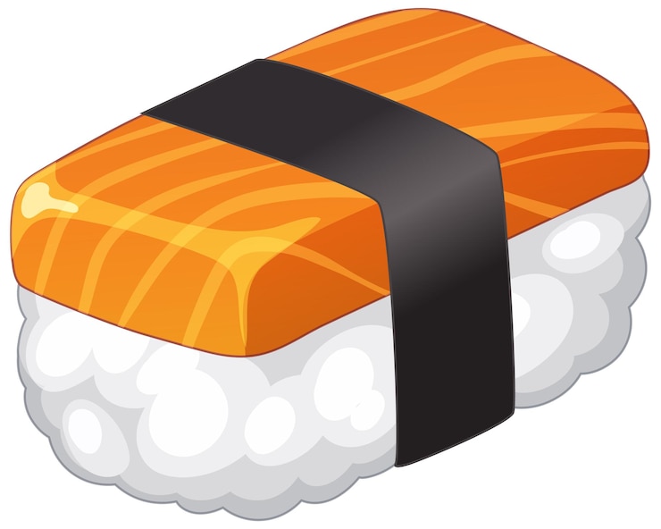 Vettore gratuito illustrazione vettoriale del delizioso sushi