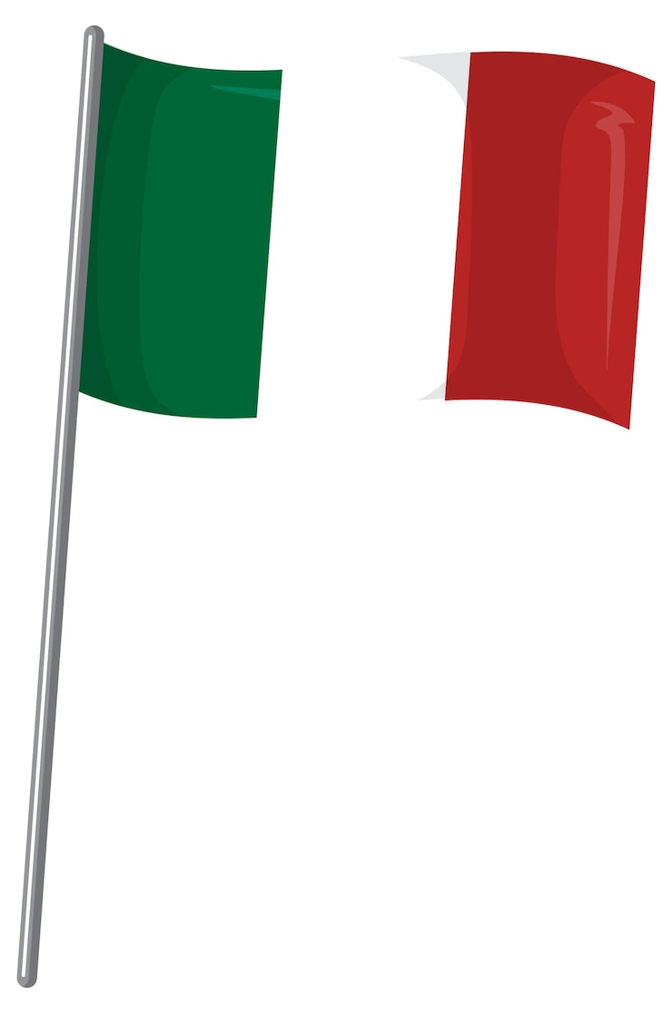 Vettore gratuito illustrazione vettoriale della bandiera italiana