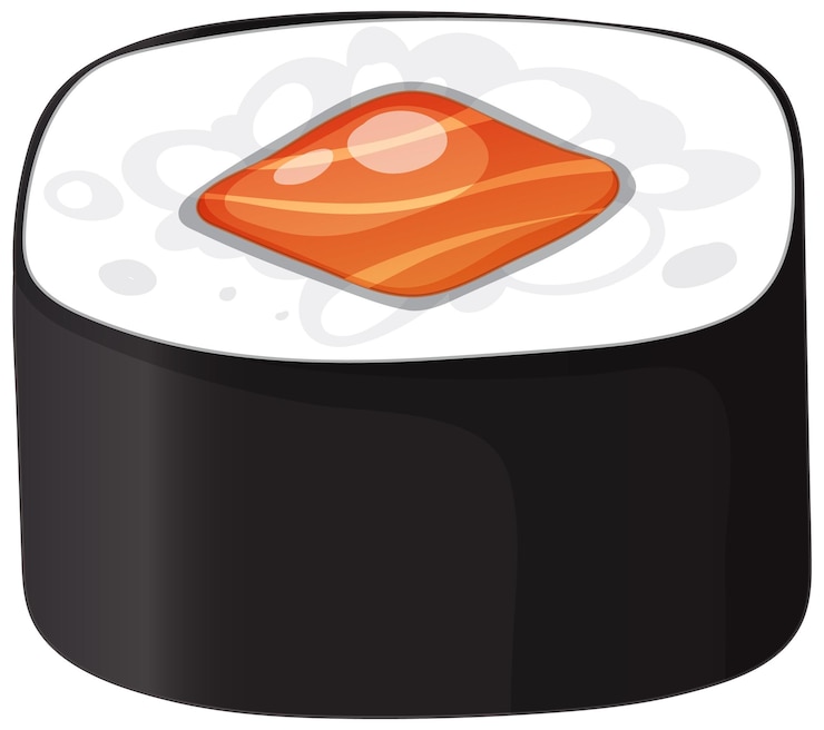 Vettore gratuito illustrazione vettoriale di delicious sushi roll