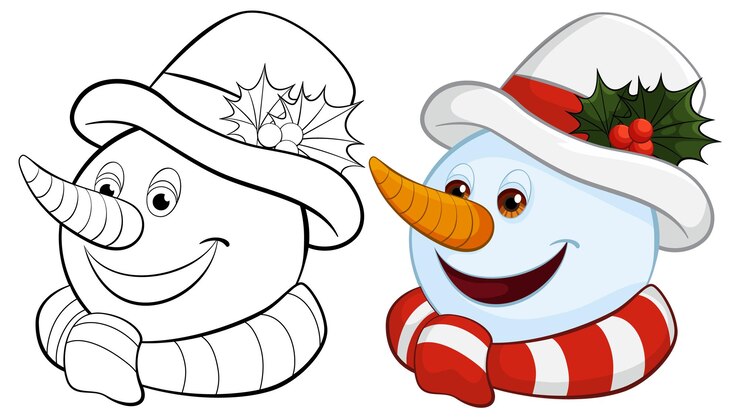 Vettore gratuito illustrazione vettoriale di festive snowmen friends