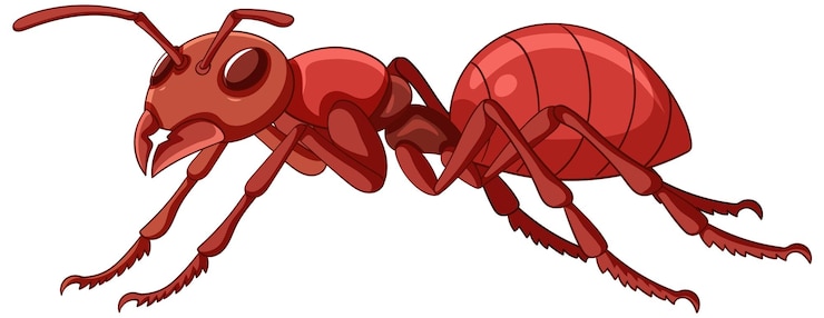 Vettore gratuito illustrazione vettoriale di formica rossa